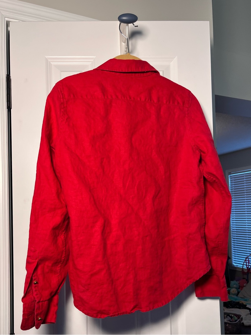 Lauren Ralph Lauren Red Button-Down Shirt Small Petite Workwear - Picture 9 of 9